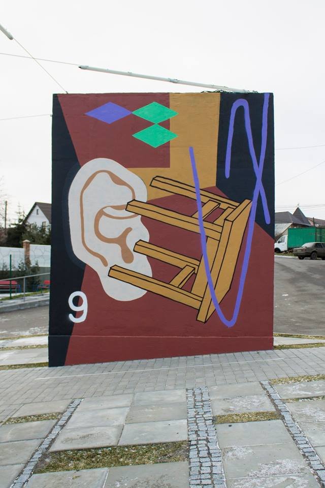 Автор пояснив, що означають великі малюнки у вуличній галереї Луцька
