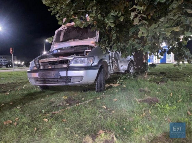 У місті на Волині  авто злетіло з дороги і врізалось в дерево. ФОТО
