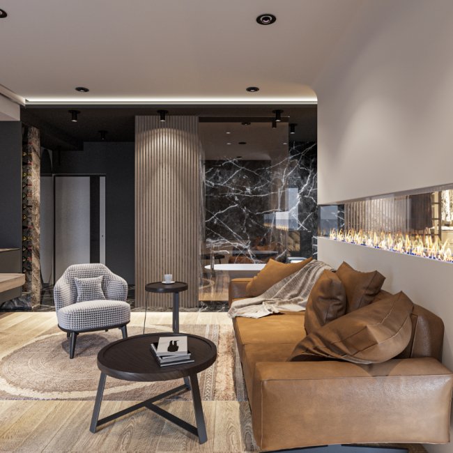 «Розумне» скло, кухня-привид і зона для плейстейшен: чим «начинена» холостяцька квартира у ЖК «StyleUP»*