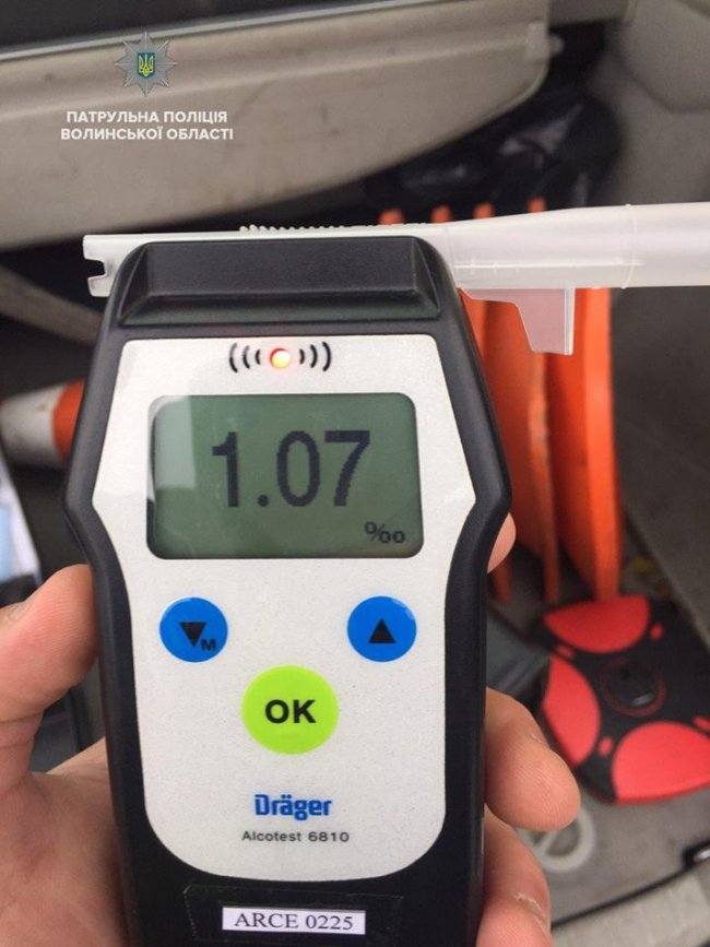 На Волині виявили двох нетверезих водіїв. ФОТО