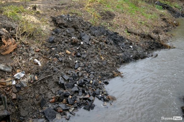 Чистять брудну луцьку річку. ФОТО