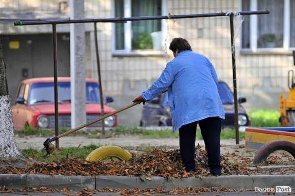 Люди, які прибирають луцькі вулиці. ФОТО