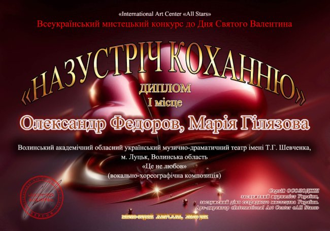 В артистів балету Волинського драмтеатру  – «Гран-прі» та «І місце» на Всеукраїнському конкурсі 
