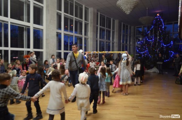  Ялинка, цукерки та мультяшні лемури: луцьким дітям влаштували новорічне свято