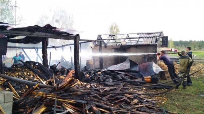 Під час пожежі волинський рятувальник запобіг перекиданню вогню на сусідні будинки. ФОТО