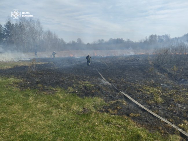 Вогонь не відступає: на Волині через спалювання сміття згоріла господарська споруда з сіном та дровами