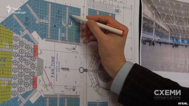 Схема глядацьких трибун, за якою встановлюють трибуни в МВЦ