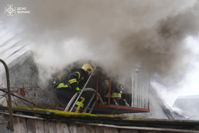На Волині горів житловий будинок. ФОТО