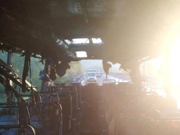На Львівщині під час руху загорівся міжнародний рейсовий автобус. ФОТО