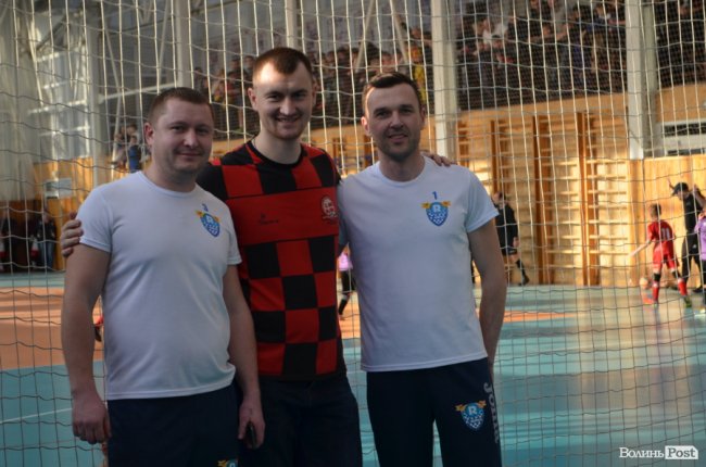 Організатори заходу (зліва направо): Андрій Новосад, Руслан Корпош та  Андрій Ткачук