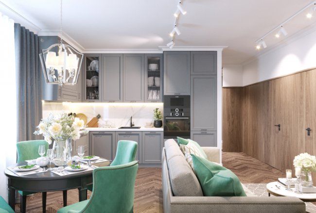 Світлі, просторі, стильні: якими будуть кухні-студії у ЖК «Амстердам»*