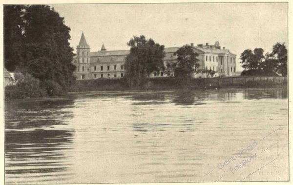 Вид на палац в Смордві з боку ставу, 1920-ті роки