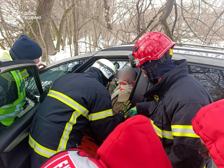 На Волині водійка авто зіткнулась з деревом