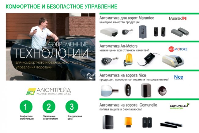 Переваги установки автоматичних гаражних воріт бренду Alutech*