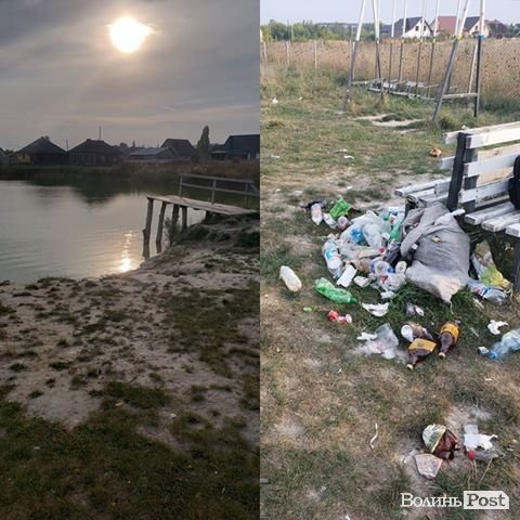 «Може, це Порошенко насмітив?»: поблизу ковельського ставка – стихійне сміттєзвалище. ФОТО