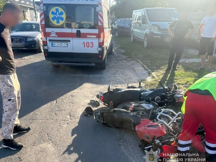 Аварія на Волині: два мотоциклісти не поділили дорогу