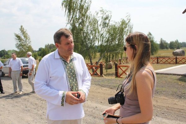 Організатор свята Петра і Павла, голова апеляційного суду Петро Філюк і головний редактор «ВолиньPost» Катерина Дулапчій