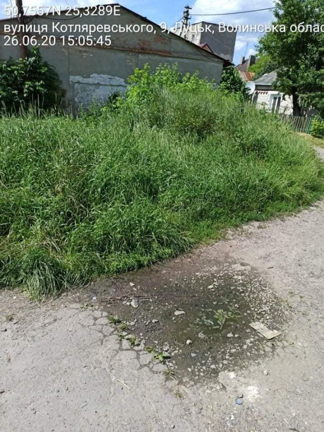 У Луцьку спіймали жінку, яка відрами виливала відходи на вулицю. ФОТО