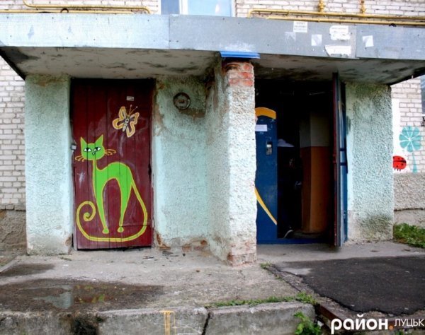 У Луцьку на стінах будинків оселилися кольорові коти. ФОТО