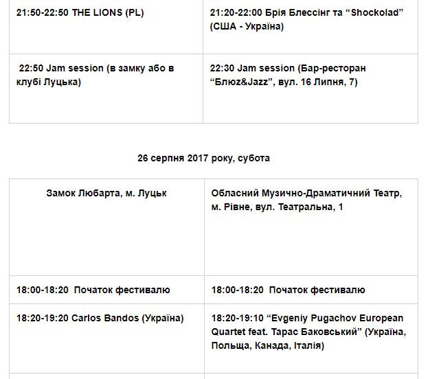 «Art Jazz Cooperation 2017»: програма фестивалю