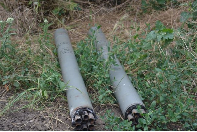 Бойовики на Донбасі використали некеровані авіаційні ракети. ФОТО