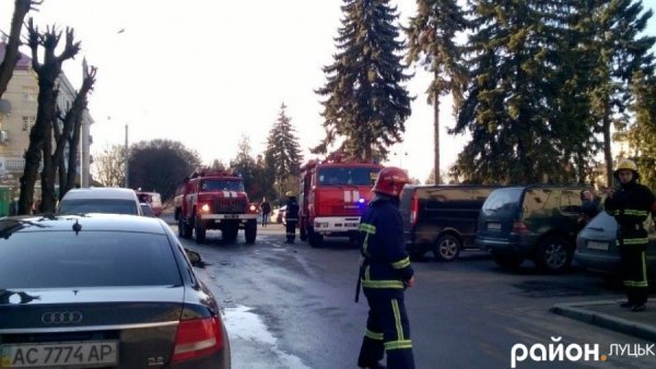 У центрі Луцька - несправжня пожежа. ФОТО