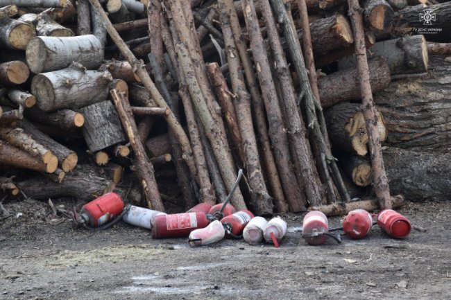 На Волині горіла вантажівка, контейнер для сміття та господарські будівлі