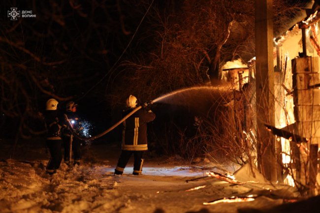 На Волині рятувальники ліквідували три пожежі