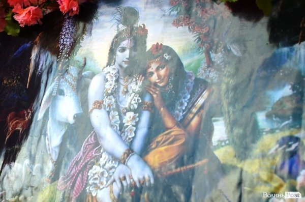 Крішна разом з дружиною Радгою