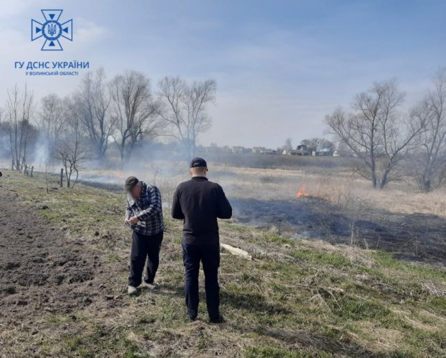 За спалювання трави волинянин заплатить понад 3000 гривень. ФОТО