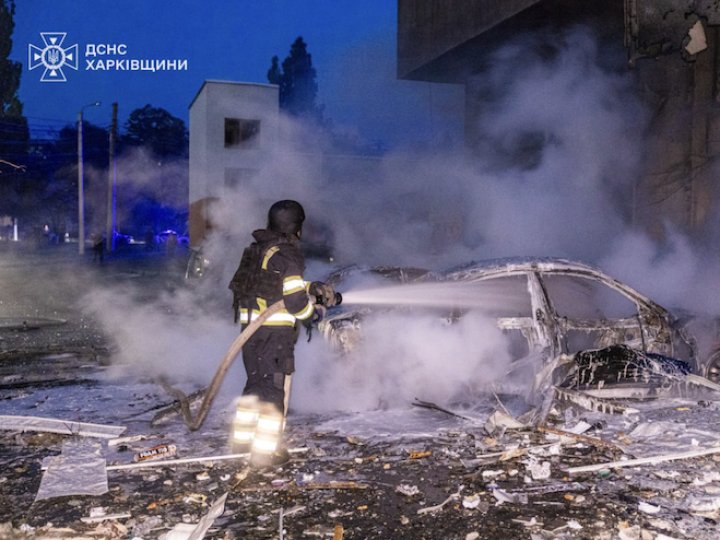 У Харкові дрон влучив у подвір'я школи та дитячого садка, пошкоджені будинки