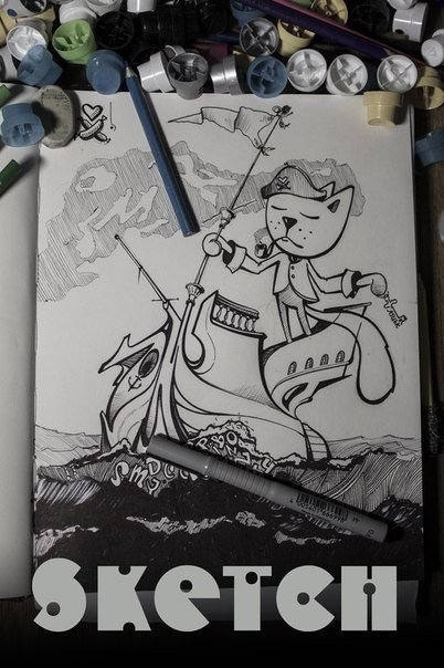 Чорновий варіант ескізу