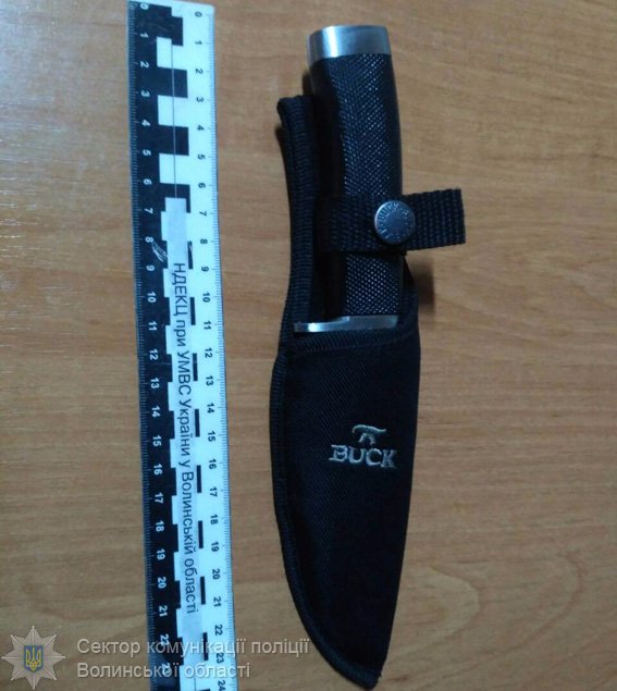 В «Устилузі» у дверях автівки знайшли холодну зброю