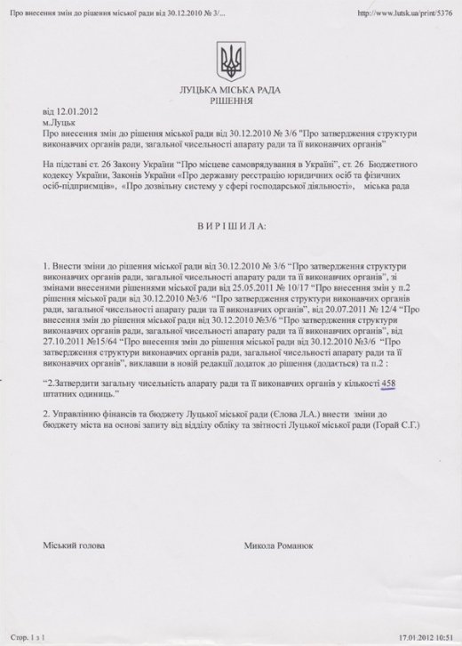 Луцький міський голова дурить громаду (ДОКУМЕНТИ)