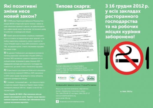 З 16 грудня у закладах харчування курити - зась!